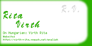 rita virth business card